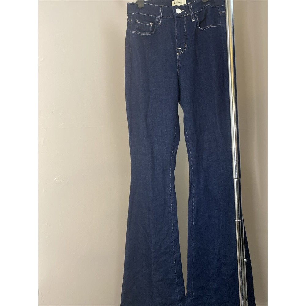 L'AGENCE Jeans Womens 25 Blue High Rise Flare Dawson Denim Ladies - Picture 2 of 5
